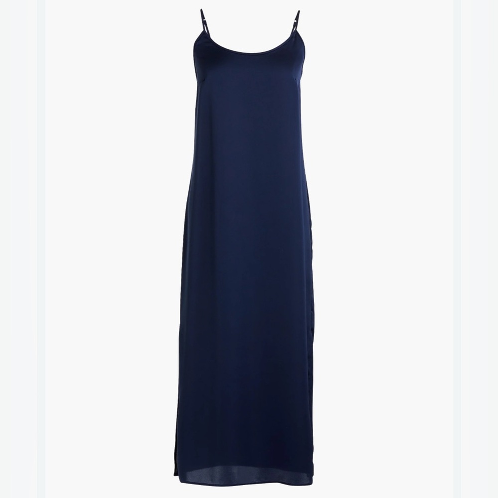 J.Crew Navy Blue Mid-length slip dress